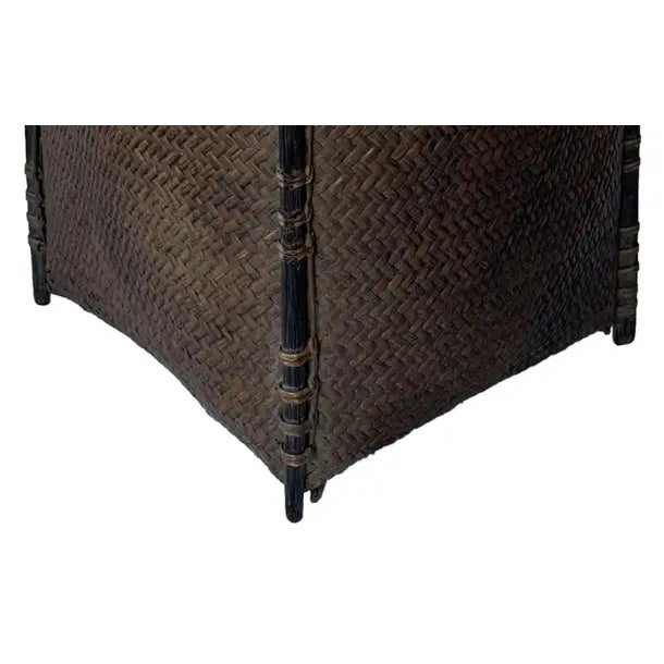 Rattan Basket Dayak Tribe Hand-Woven From Kalimantan, Borneo, Mid 20th Century For Sale - Image 6 of 6