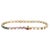Gold 14k Yellow Gold Tennis Bracelet With Rainbow Sapphires and Diamonds For Sale - Image 8 of 12
