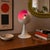 Postmodern Vintage Tulip Table Lamp with Purple Interior Shade, 1990s For Sale - Image 3 of 13