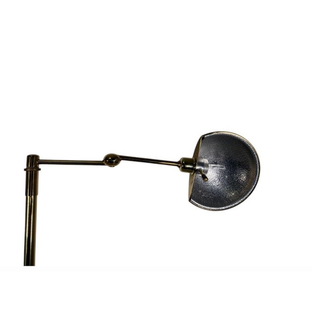 Vintage Holtkotter Leuchten Brass Swing Arm Floor Lamp For Sale - Image 4 of 9