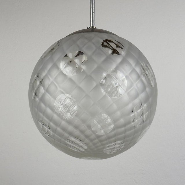 Vintage Murano Sphere Ball Pendant Lamp, 1950s For Sale - Image 14 of 14