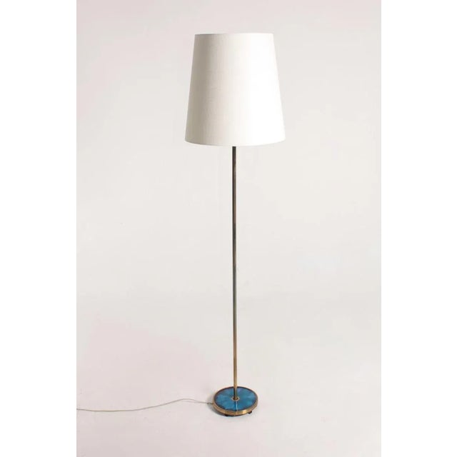 Metal Brass & Enamel Floor Lamp, 1960s For Sale - Image 7 of 7