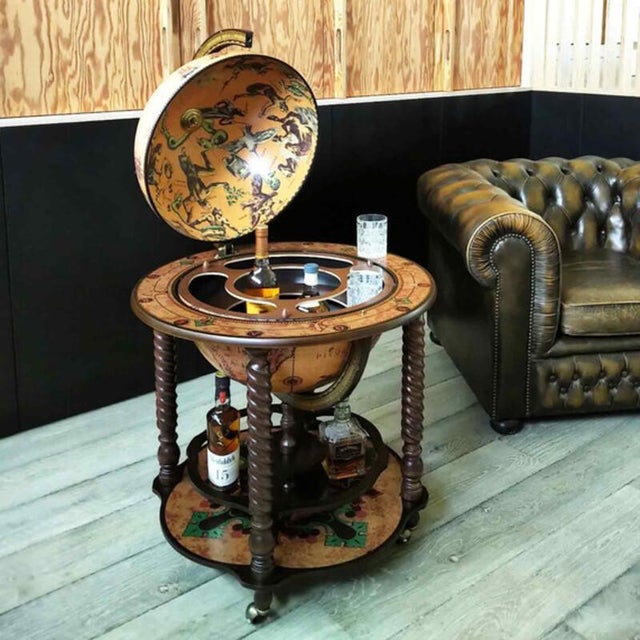 Bacchus Bar Globe by Zoffoli Mappamondi For Sale - Image 10 of 11