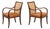 Armchairs in Mahogany, Cane, and Leather from Frits Henningsen, Denmark, 1931 For Sale