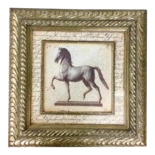 Ornately Framed Horse Print For Sale