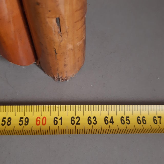 Vintage Italian Rattan and Curved Bamboo Armchair, 1960 For Sale - Image 12 of 14