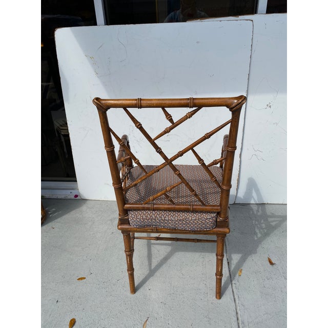 Faux Bamboo And Cane Accent Chair Chairish