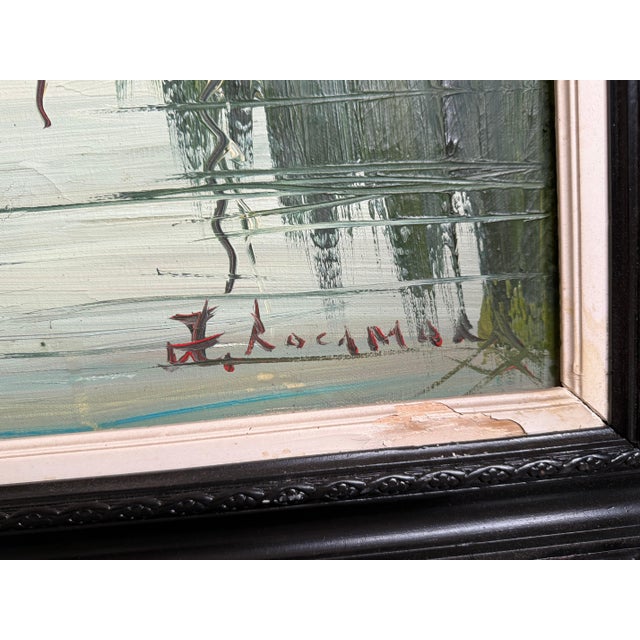 Landscape with Hut oil on Canvas Painting Mediterranean Spanish , Rocamora For Sale - Image 4 of 18