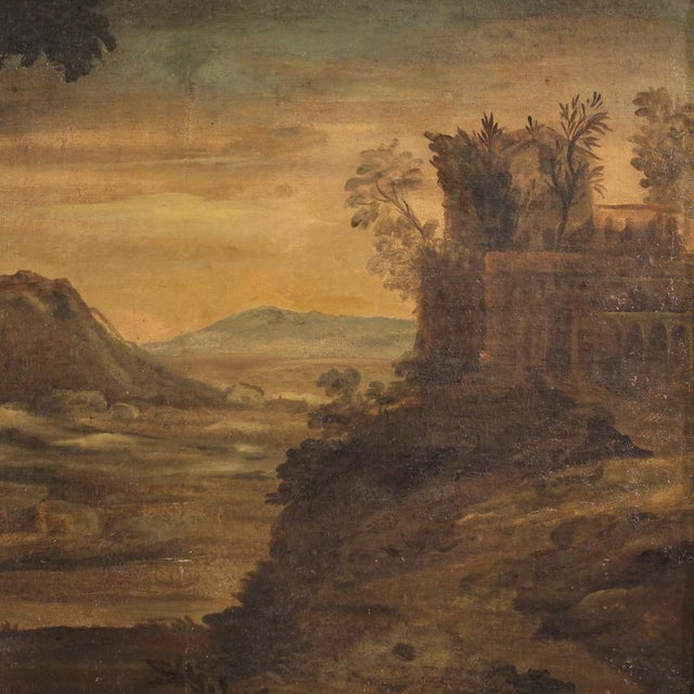 Italian Artist, Landscape, 1750, Oil on Canvas, Framed For Sale - Image 9 of 16