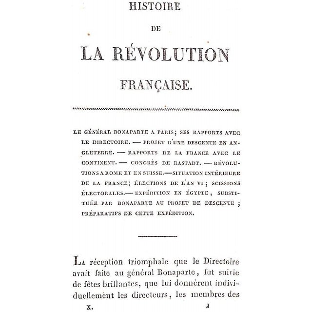 Early 19th Century "Histoire De La Revolution Francaise 10 Volume Set" 1827 For Sale - Image 5 of 5