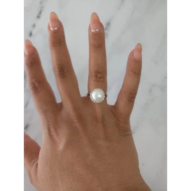 ♥ Product Summary ♥ Main Stone: Freshwater Pearl & Diamonds Approx. Diamond Carat Weight: .16cttw Pearl Size: 10mm Diamond...