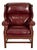 Hancock & Moore Chippendale Wingback Leather Lounge Chair For Sale