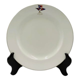 Vintage New York Yacht Club Surpass Nautical Burgee Plate 7.75"d For Sale