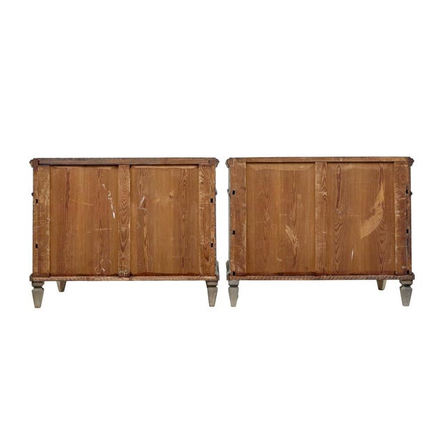 Antique Swedish Hand Painted Chest of Drawers, 1870, Set of 2 For Sale - Image 4 of 11