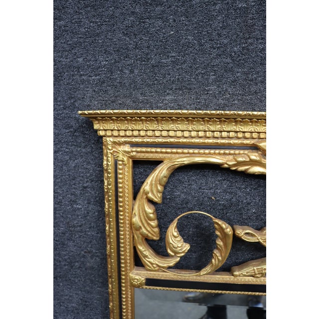Louis XVI Style Gilt Mirror With Crossed Rifles Motif For Sale - Image 12 of 12