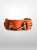 American Set of 4 Orange Leather Napkin Rings With Horsebit Detail by Julian Mejia Design For Sale - Image 3 of 6
