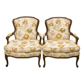 Late 20th Century French Bergere Chairs - A Pair For Sale