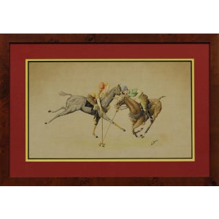 "Two Charging Polo Players" For Sale