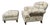 2010s Custom Tufted Scalamandre Light Blue Floral Lounge Chair and Ottoman For Sale - Image 5 of 18