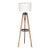 Pottery Barn Tripod Floor Lamp With Shelf and Drum Shade For Sale