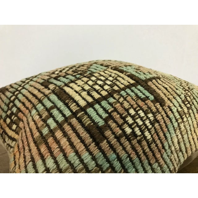Vintage Geometric Design Turkish Handmade Kilim Pillow Cover For Sale - Image 4 of 6