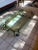 1920s 1960s Hollywood Regency Gilt Metal and Glass Coffee Table For Sale - Image 5 of 12