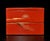 Wood Japanese Antique Red Lacquered Snack Keepsake Box Hand Painted 2-Tier For Sale - Image 7 of 17