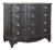 Early 19th Century Black Rococo Large Oak Chest of Four Drawers, Denmark For Sale