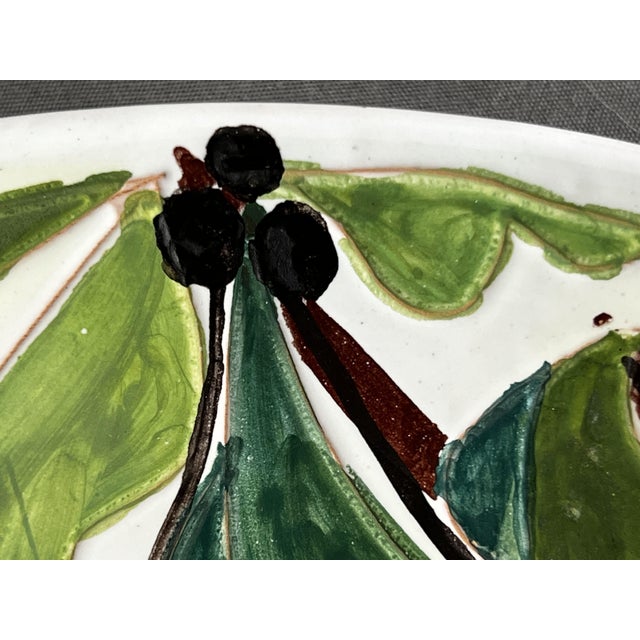 Painted Plate by Giuseppe Mazzotti for Albisola, Italy, 1970s For Sale - Image 6 of 8