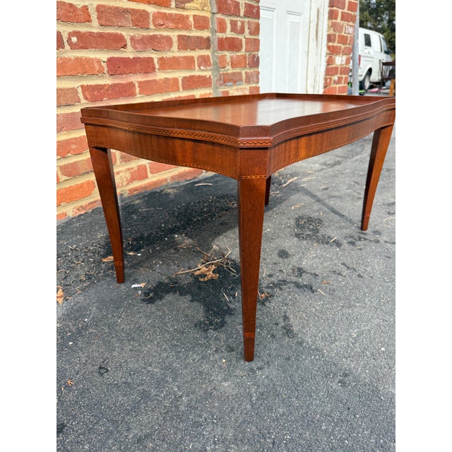 Early 20th Century Federal-Style Inlaid Mahogany Coffee Table For Sale - Image 12 of 16