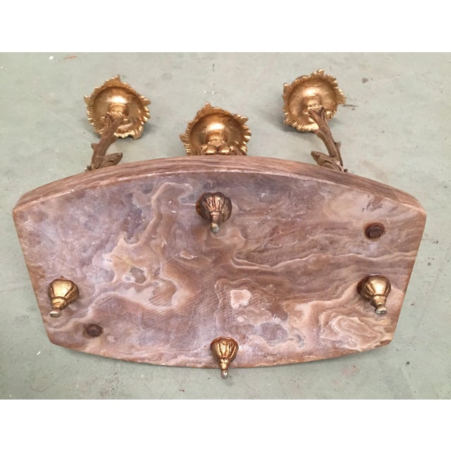 French Louis XVI Style '19th Century' Three Scroll Arm Candelabras - a Pair For Sale - Image 10 of 13