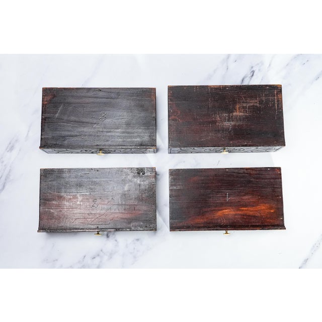 19th Century Hand Carved Wood Miniature Cabinet Chest of Drawers Victorian Jewelry Keepsake Storage For Sale - Image 13 of 17