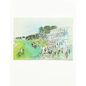 1970 After Raoul Dufy "Races at Goodwood", Full-Color Parisian Print