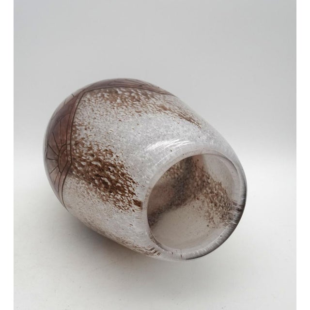 Glass Art Deco Acid Etched Cameo Art Glass Vase from Legras, 1920s For Sale - Image 7 of 12