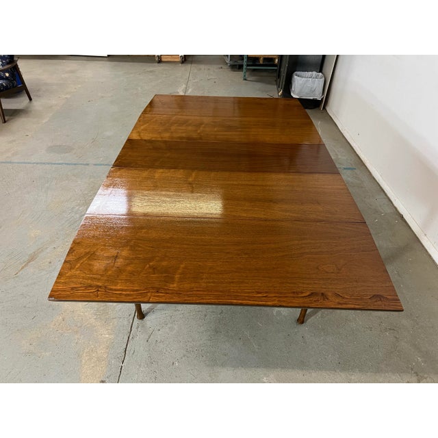 1960s Mid-Century Modern Walnut 60" Drop Leaf Dining Table by H P Browning For Sale - Image 5 of 12