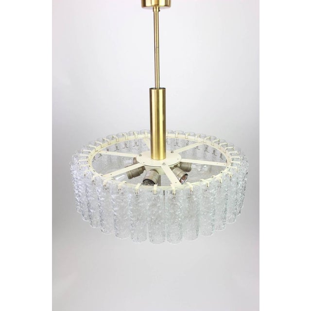 1970s Large German Murano Ice Glass Tubes Chandelier by Doria, 1970s For Sale - Image 5 of 7