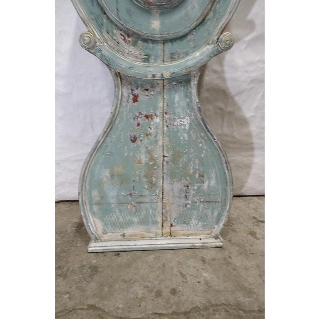 Wood Mora Clock Swedish 100% Original Paint Fryksdhal Model For Sale - Image 7 of 8