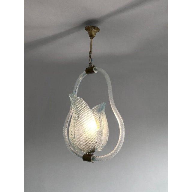 Metal Murano Glass Ceiling Fixture from Barovier & Toso, 1960s For Sale - Image 7 of 18