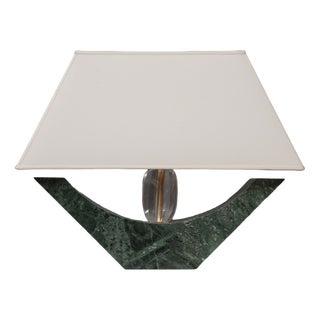 Indian Green Marble and Murano Glass Table Lamp, 2000s For Sale