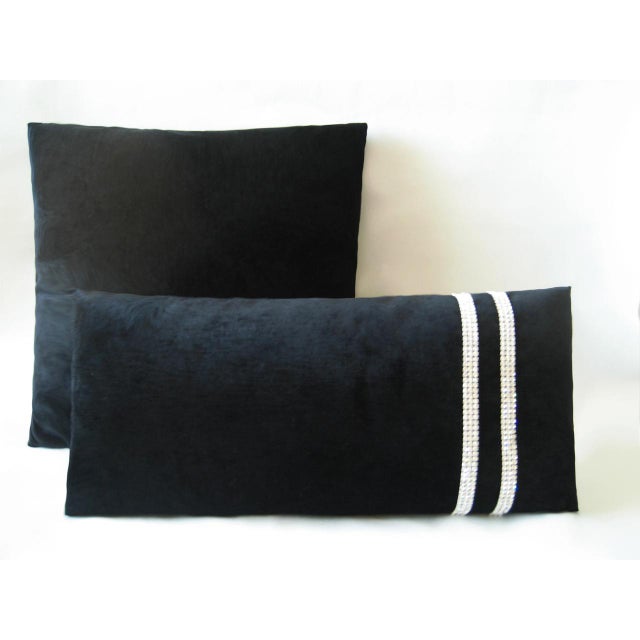 Black Chenille Decorative Square Pillow Chairish