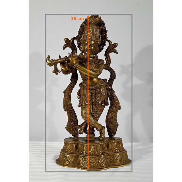 Indian Artist, Krishna, Late 19th Century, Bronze For Sale - Image 15 of 18