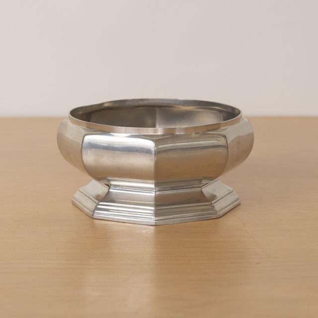 1930s 1930s French Art Deco Pewter Octagon Dish For Sale - Image 5 of 10