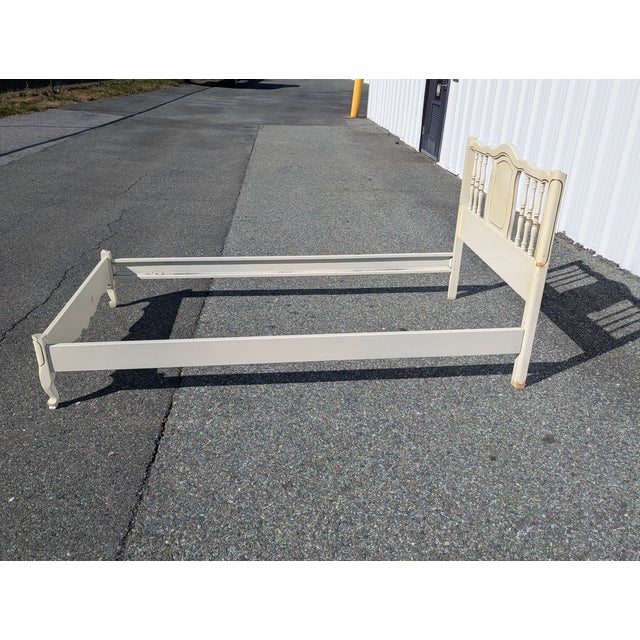 White Dixie Furniture 1960s Vintage French Provincial Style Twin Bedframe For Sale - Image 8 of 11