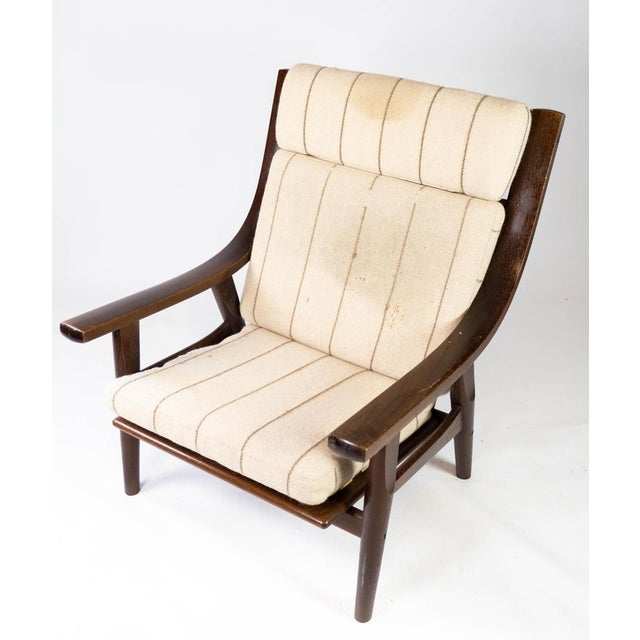 Wood Model GE530 Armchair in Dark Oak by Hans J. Wegner, 1960s For Sale - Image 7 of 13