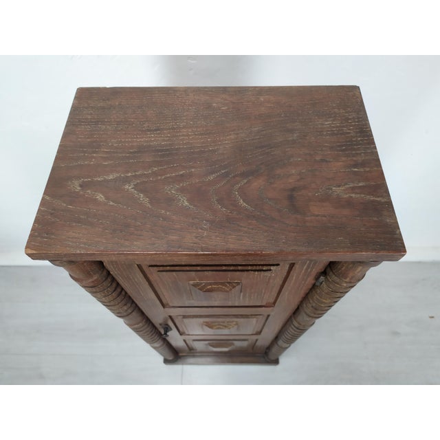 Art Deco Limed Oak Cupboard in the style of Dudouyt, 1930s For Sale - Image 6 of 18