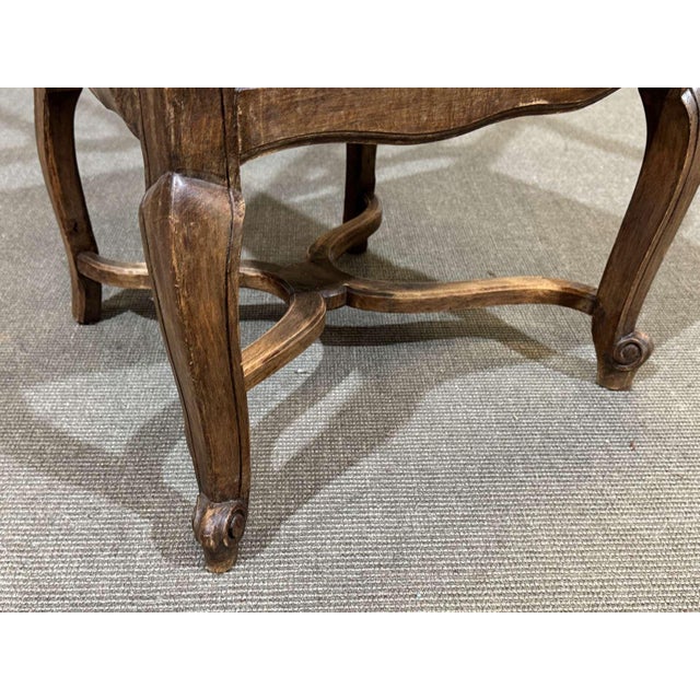 Louis XV Style Armchair in Beechwood with Straw Seat, 20th Century For Sale - Image 3 of 10