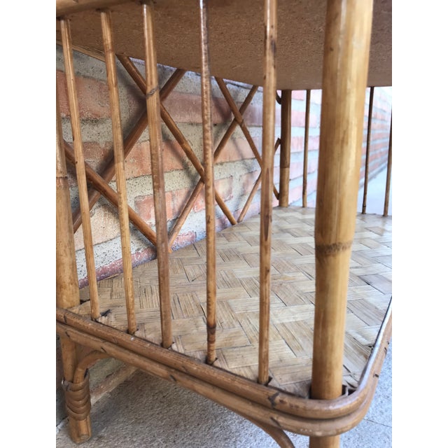 French Midcentury Bamboo Étagère With Five Bamboo Shelves For Sale - Image 10 of 12