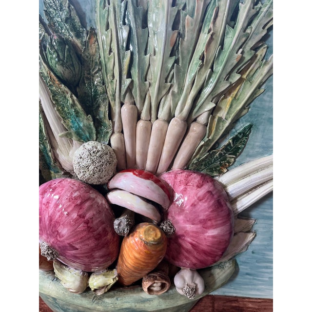 Tuscan 1930's Zaccagnini Italian Majolica Wall Hanging For Sale - Image 3 of 8