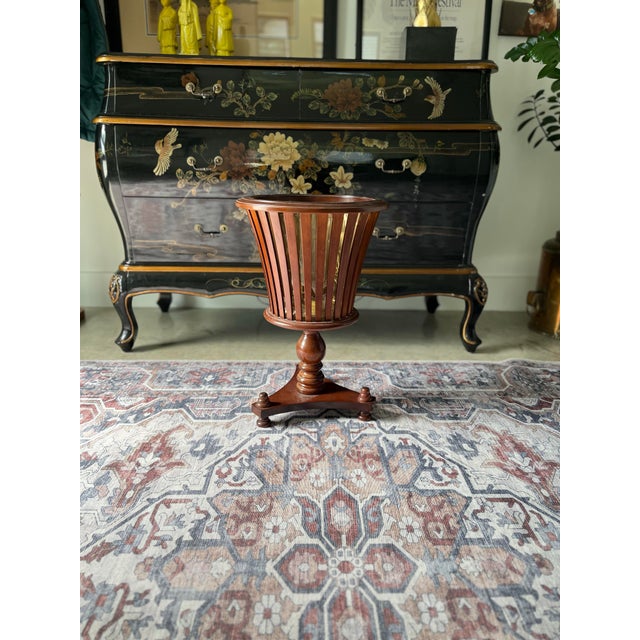 1990s Vintage Bombay Company Mahogany Plant Stand For Sale - Image 5 of 11