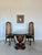 Woven Reed + Faux Leather Center Dining Table After Tommy Bahama 36" Glass Top For Sale - Image 9 of 17